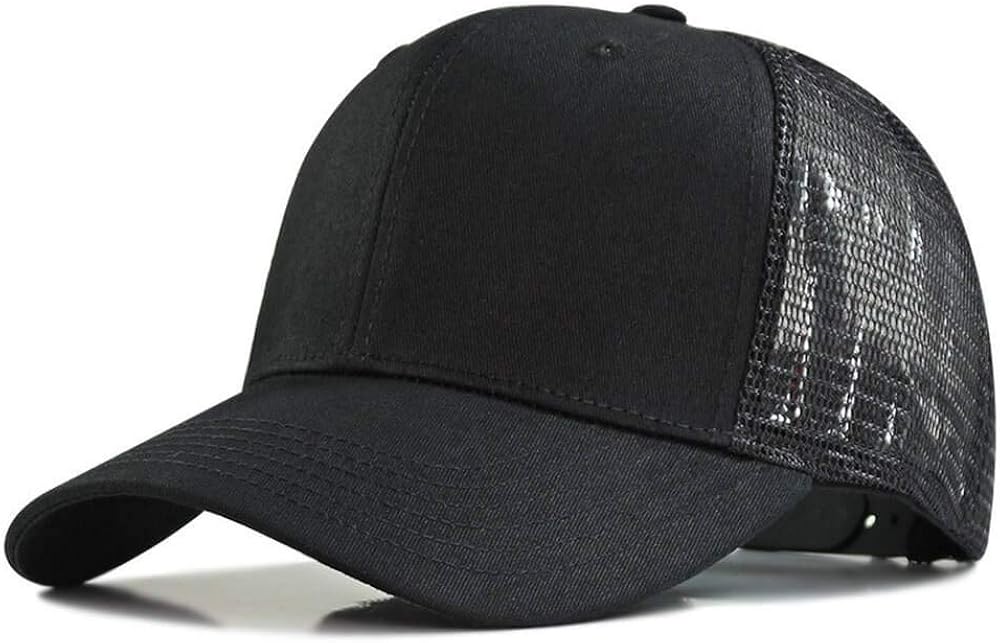 XXL Oversize Plain BaseballCap Structured Trucker Mesh Hat for a Big