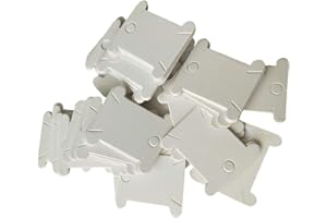 DYNWAVE 200 Pieces Embroidery Floss Bobbins, Cardboard Floss Bobbins for Stitch Embroidery DIY Sewing Storage String Organizer, White