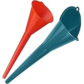 Plastic Long Neck Oil Funnels, for Filling Automotive Oil, Lubricants Engine Oils, Kerosene, Fuel, Diesel, Coolant & Other Li