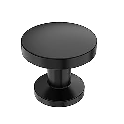 Alzassbg 15 Pack Matt Black Cabinet Knobs, 1.1