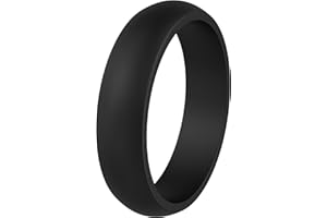 ThunderFit Silicone Wedding Bands for Women, Dome Unique Anniversary Rings 5.5mm Wide 2mm Thick - 1/2/3/4/5/6/7/8/12 Variety Multipack