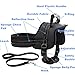 Mihachi Dog Harness with Leash with Handle No Pull No Chock Adjustable Padded Vest Harness for Dogs,Black,XL