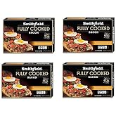 Smithfield Hometown Original Bacon, Fully Cooked, Ready-to-Eat, 14-16 slices, 4 pack