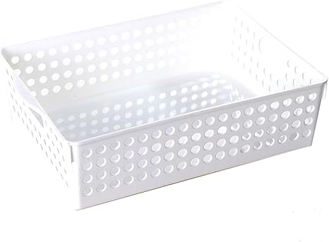 Amazon Zhiqiang キッチン収納バスケットプラスチック製のバスケットダンベルのバスケットバスケット長方形のデスクトップ収納バスケットの 収納バスケット 色 白 かご バスケット オンライン通販
