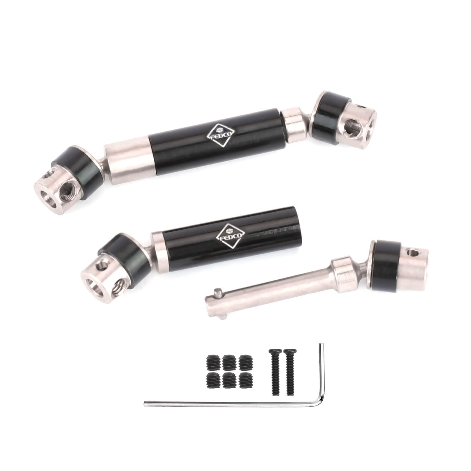 Photo 1 of FEDCO SCX24 DriveShaft Steel Center CVD Drive Shafts 45-60MM 50-63MM for Axial SCX24 Upgrade Parts Bronco C10 Wrangler JLU Basecamp 1/24 RC Crawler