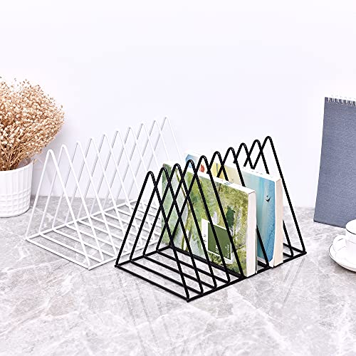 Moxita Triangle File Folder Racks and Magazine Holder, 9 Slot Metal