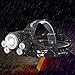 LED Headlamp ,SGODDE 5 Modes Headlight ,USB Rechargeable Waterproof Flashlight，Super Bright 8000 Lumens Zoomable Head Torchlight for Outdoor Hiking,Running,Camping- Batteries/USB Cable included