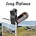 AQwzh Phone Camera Lens, 12X Zoom Telephoto Lens for Smartphone 2 in 1 HD Dual Focus Monocular for Adults Clip on Telephone Lens Kit