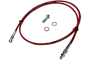 FLORAVALLY Clutch Line for Honda Civic 1992-2000 Honda Del Sol 1993-1997 Acur Integra 1994-2001 B/D Series Motors Stainless Steel Hose (Red)