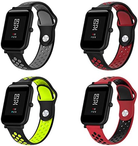 SenMore 20mm Soft Silicone Replacement Strap Band Compatible for Xiaomi Huami Amazfit Bip Younth smart watch/Ticwatch E 2nd Suitable Huawei Watch 2 (NO TRACKER)
