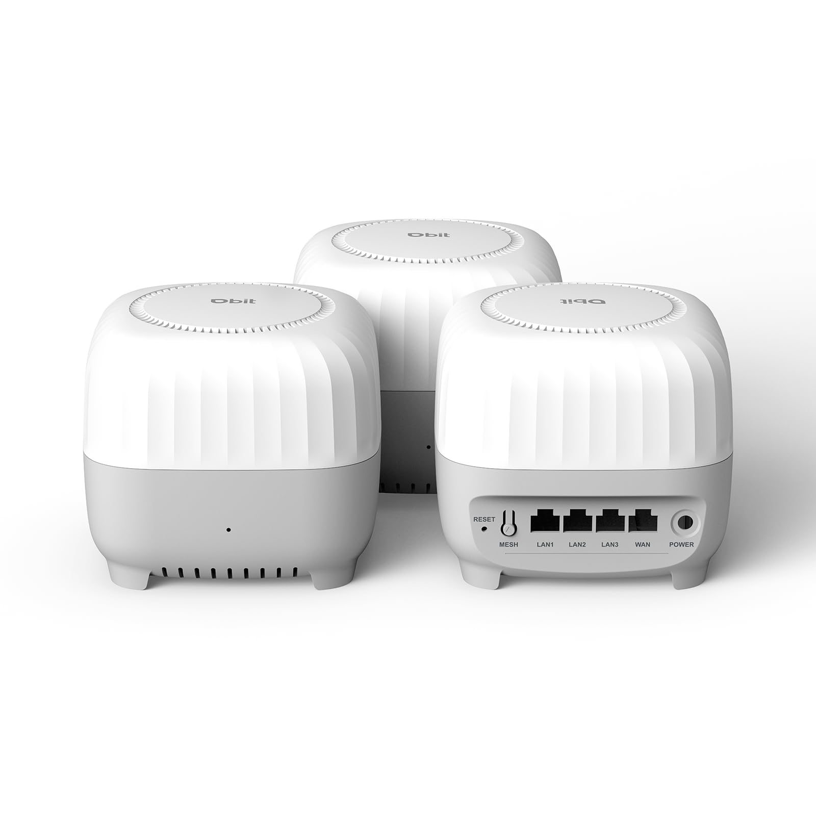 Photo 1 of DBIT AC1200 Whole Home Mesh WiFi System, Covers up to 6,000 Sq Ft, Dual-Band 1200Mbps Mesh Network for 90 Devices, Replaces Wireless Router and WiFi Extender, 4 Gigabit Ports per Unit (D-MAC3, 3-Pack)