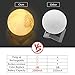 Moon Lamp for Gift, Abida Moon Light: Rechargeable 3D LED Glowing Baby Night Light, Shockproof and Durable, Adjustable Brightness and Colors, USB Charging Dimming Bedroom Lamps
