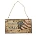 Tinksky Fourth of July Party Stars and Stripes FOREVER Hanging Sign Decoration Fiberboard for Independence Day Party Decorations primary