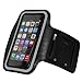 i2 Gear Armband for iPhone 5, 5S, 5C, SE 2016, 4S, 4 & iPod Touch with Adjustable Strap and Key Holder (Black)