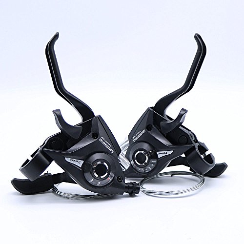 Sososhoot ST-EF51 Set 3 x 7 Shifter/Brake Lever with Gear Shift Cable (21 Speed) Black V-Brake