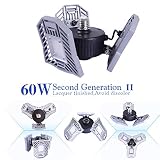 NATHOME LED Garage Lights,60W E26 Daylight 6000lm/LED Panels Adjustable Directional Garage Lighting,Indoor use for Led Shop Lights,Workshop Light,Garage Work Lights (Daylight,60W"Ordinary")