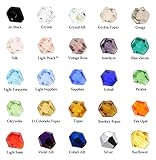 Mandala Crafts Wholesale Bicone Crystal Beads Lot of 2000 Pcs, 4mm, 25 Colors