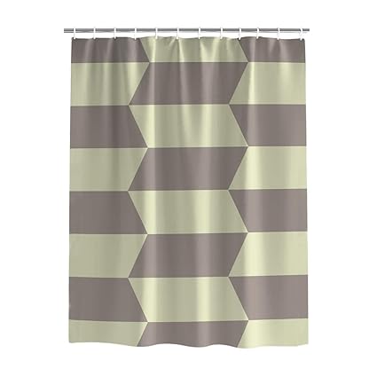 Amazon Com Vintage Decor Shower Curtain Old Fashion Geometric