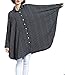 ellazhu Women Bat-Wings Sleeve Stripe Button-Down Chiffon Blouses GA03