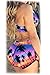 Happy Sailed Women Quiet Sports Bikini Swimsuit 2 piece, Large Purple