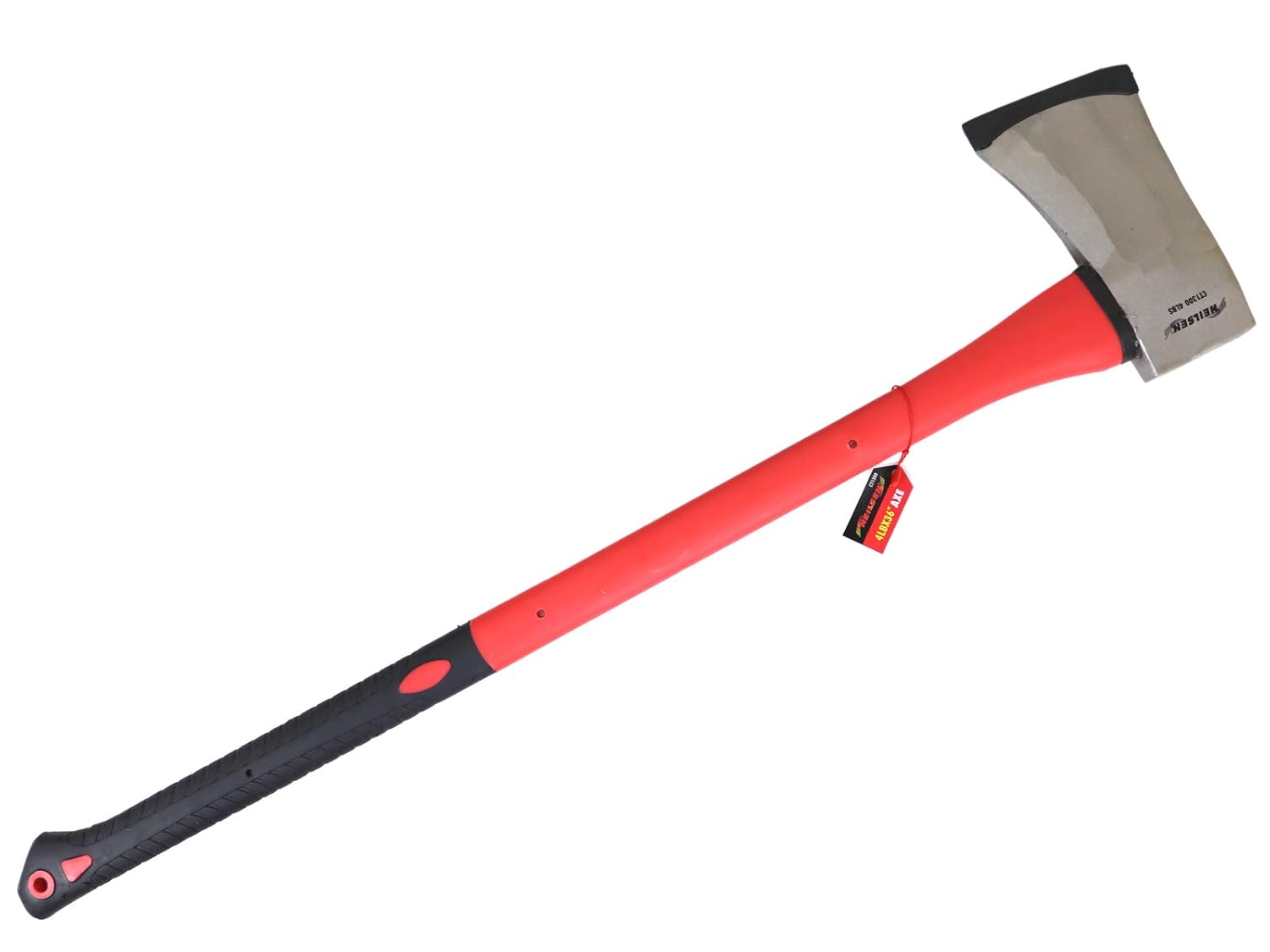 Red 4lb Wood Splitting Axe with Grip Fibreglass Handle Amazon.co.uk