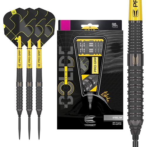 Target Darts Bolide Void 90% Tungsten Dart Set, Stahlspitzen-Swiss-Point-Darts | Barrel 02, 23G | Professionelle Dart-Sets, Schwarze Darts, Swiss-Poin
