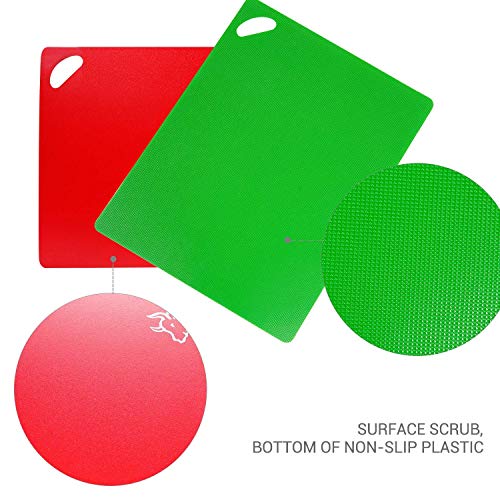 image for NIROLLE Extra Thick Flexible Plastic Cutting Board Mats Set, Set of 4 