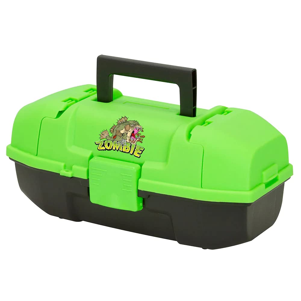 PLANO Youth Zombie Tackle Box,Fishing Tackle Organizer, Portable Storage Organizer, Tool box, Small parts, Removable Trays, Fishing, Beading, School or Office Supplies or Crafting Materials