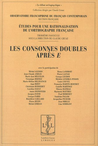 Les  consonnes doubles après e
