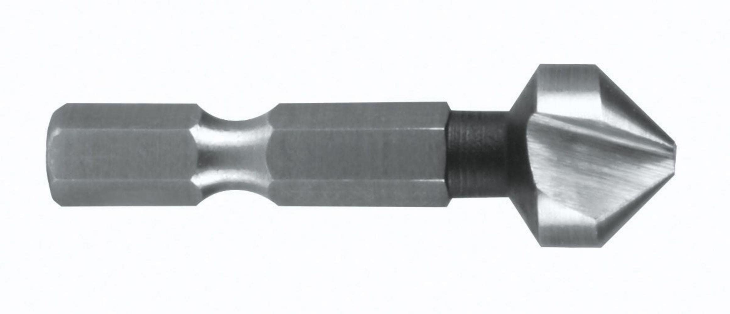 RUKO HSS Long Series Taper and Deburring Counter Sinker Bit, 90 Degree, Bright Finish, 16.5 mm Diameter, 47.0 mm Length, R102317