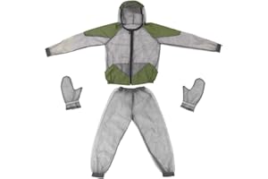 Lixada Adult Fishing Suit Whole Body Jacket Ultra-fine Mesh Hooded Suits for Outdoor Fishing Hiking Camping Gardening Hunting
