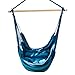 CCTRO Hanging Rope Hammock Chair Swing Seat, Large Brazilian Hammock Net Chair Porch Chair for Yard, Bedroom, Patio, Porch, Indoor, Outdoor - 2 Seat Cushions Included