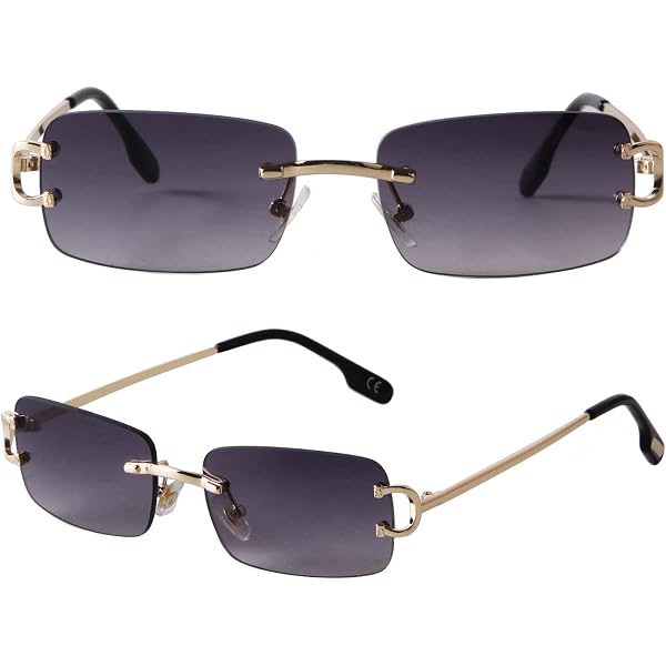 Lunettes De Soleil Rétro Petites RRNTTTM - UV400, Monture Polycarbonate, Verres Miroir/dégradé, Unisexe - 7