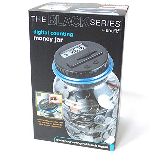 Piggy Bank Digital Coin Bank Savings Jar Piggy Bank Automatic Coin Counter Totals All U.S. Coins Including Dollars and Half Dollars Clear Jar Children's Currency Bank