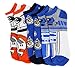 Star Wars BB-8 R2-D2 Mens Athletic Crew Sock Set Pack of 3 size 6-12