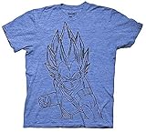 Dragon Ball Z Vegeta Line Art Anime Adult T-Shirt (X-Large)