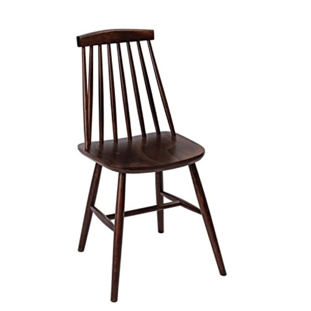 Fameg DC352 Farmhouse Angled Side chair, Walnut Effect (Pack of 2)
