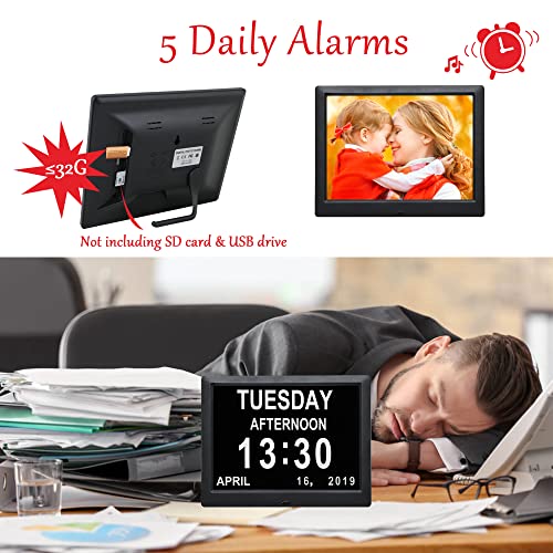 Jaihonda 9 Inch Digital Calendar Day Date Time of The Week Clock 3