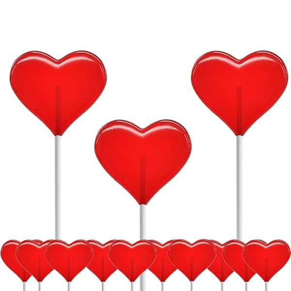 FRUIDLES 300-PACK LOLLIPOPS MINI RED HEART SHAPED STRAWBERRY FLAVORED LOLLIPOP, INDIVIDUALLY WRAPPED, 5G LOLLIPOPS 5 POUNDS BULK