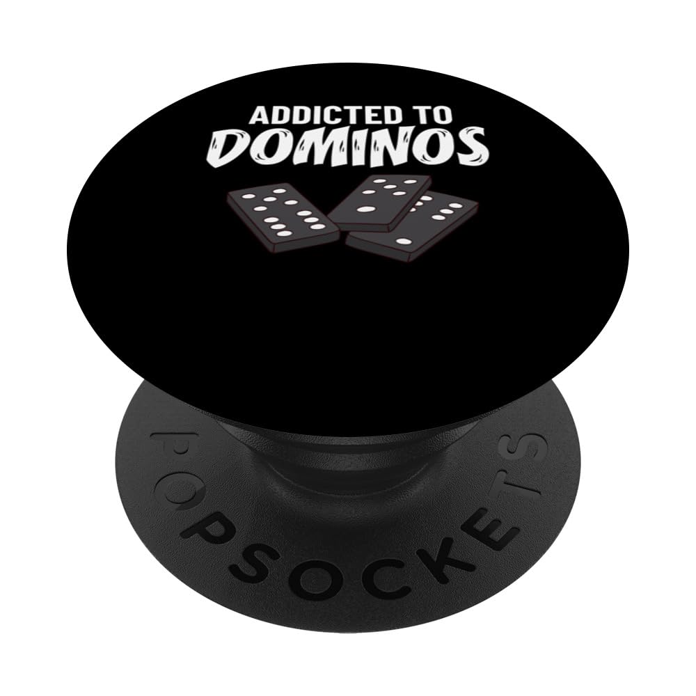 Domino Games Dominoes Funny Gaming Mexican Trains Player PopSockets Swappable PopGrip