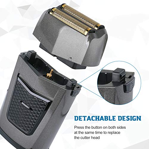 BESTBOMG 2 in 1 Electric Razor for Men Waterproof Men\'s Professional Foil Shaver Aluminum Foil Metal Cordless Shaving Kit Bald Head Shaver Barber Clipper Independent Precision Trimmer Clipper Trimmer