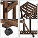 Yaheetech 6 Tier Wood Plant Rack Stand Shelf – Planter Flower Pots Shelves Holder Stand Indoor Outdoor for Multiple Plants Display Carbonized Solid Woodthumb 3
