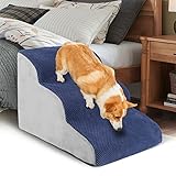 CiWiVOKi 3 Tiers Dog Ramps for Couch, Dog Steps for