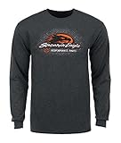 Harley-Davidson Mens Finish Line Flaming Piston Screamin Eagle Long Sleeve