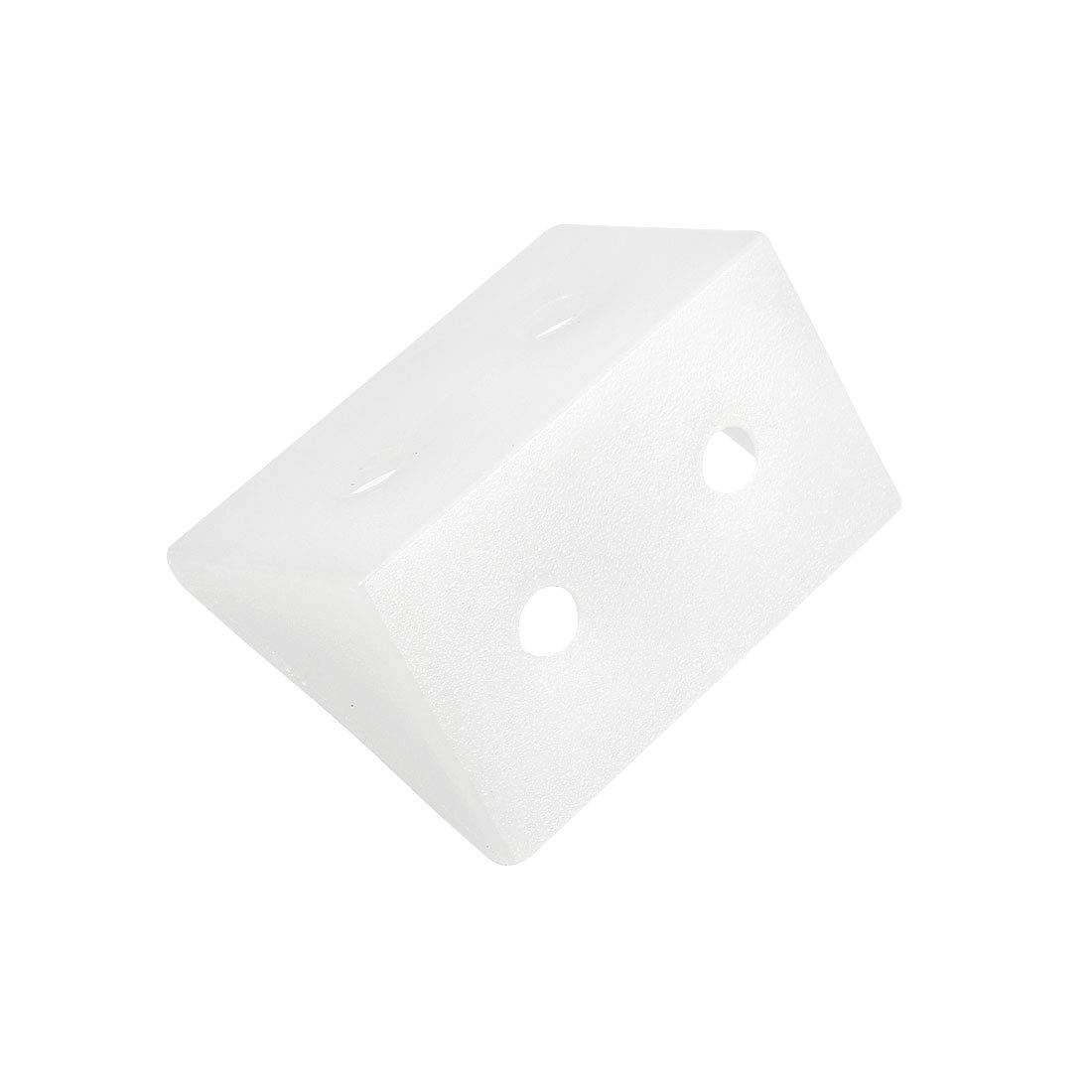 sourcing map Shelf Cabinet Door 90 Degree Plastic Corner Braces 4 Holes Angle Bracket, 100 Pcs