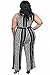 roswear Women's Sexy Plunge V Neck Belted Wide Leg Jumpsuits Romper Black Print X-Large