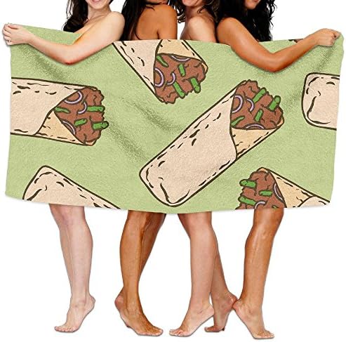 NOLIN AZU Burritos Unisex Ultra Absorbent Bath Towel Multipurpose 32" X 51"