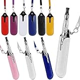 OKOKMALL US--E-Cig Shisha Pen Holder Leather Pouch Neck Strap Lanyard Case for Ego Cigarette