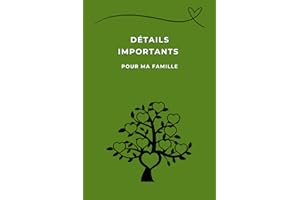 Détails importants pour ma famille pour vous simplifier la vie: Répertoire de mes Biens, informations Financières et informat