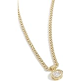 SHASHI Women's Bezel Solitaire Olympia Necklace, Gold, One Size
